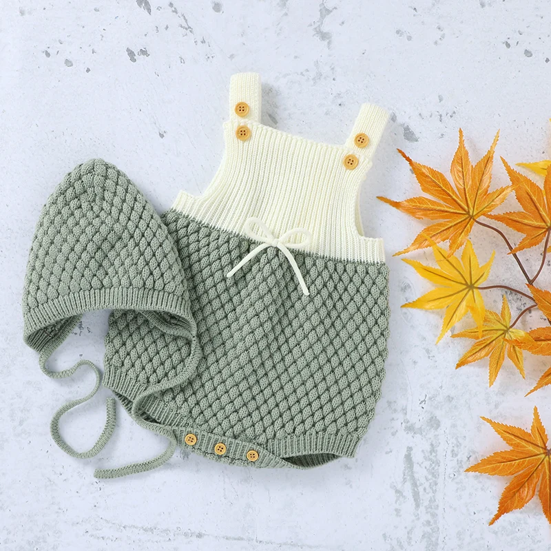 Newborn Baby Bodysuits Sleeveless Knitted Infant Kids Boys Girls Onesie Hats Clothes Sets 0-24m Toddler Outerwear Outfit Costume
Newborn Baby Bodysuits Sleeveless Knitted Infant Kids Boys Girls Onesie Hats Clothes Sets 0-24m Toddler Outerwear Outfit Costume