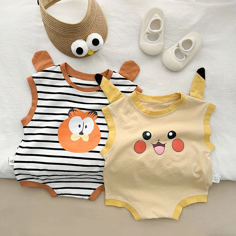 Cartoon Anime Character Pikachu Style Summer 0-2 Year Old Baby One-piece Thin Sleeveless Newborn Clothes for Both Men and Women
Cartoon Anime Character Pikachu Style Summer 0-2 Year Old Baby One-piece Thin Sleeveless Newborn Clothes for Both Men and Women