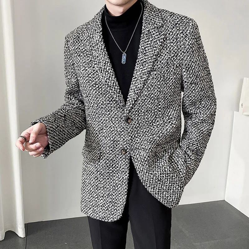 Korean Streetwear Vintage Fashion Suit Jacket New Men Business Casual Slim Fit Blazer Suit Coat Man Blazers
Korean Streetwear Vintage Fashion Suit Jacket New Men Business Casual Slim Fit Blazer Suit Coat Man Blazers