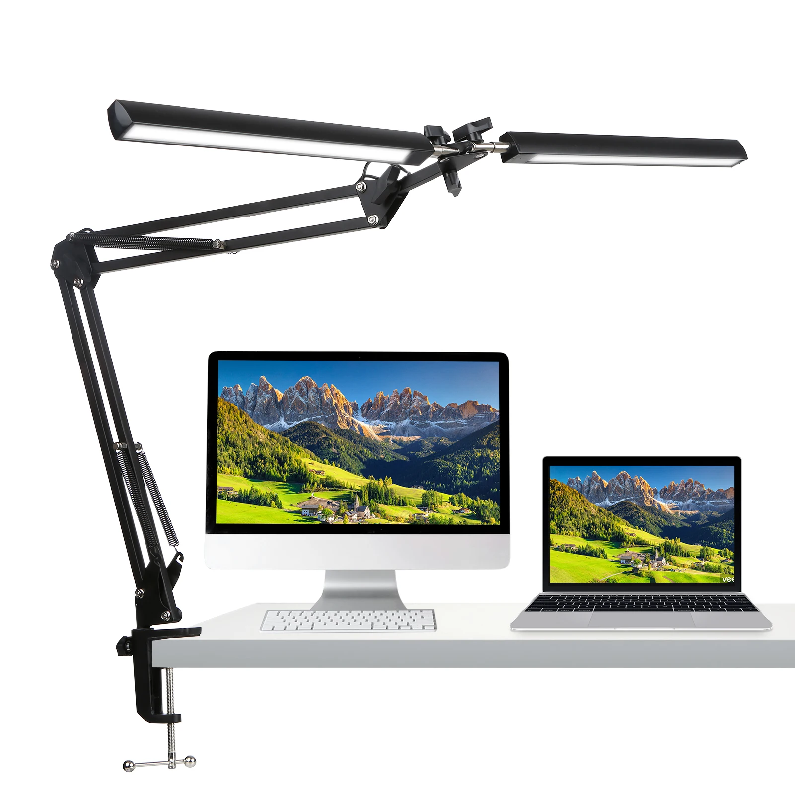 Настольная лампа с поворотным кронштейном, 24 Вт, 120 светодиодов, 3 цвета 
Настольная лампа с поворотным кронштейном, 24 Вт, 120 светодиодов, 3 цвета