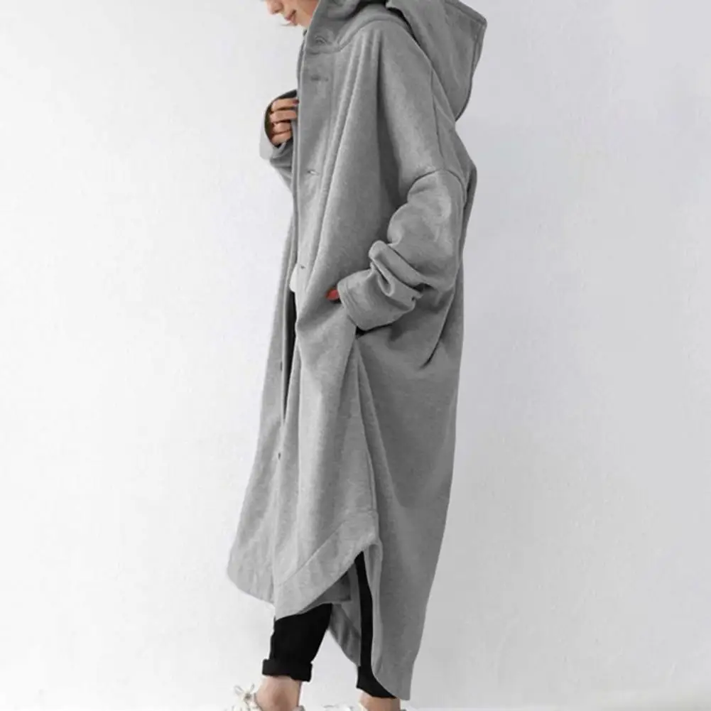 Hooded Women Coat Stylish Winter Trench Coats for Women Hooded Irregular Hem Ankle Length Thick Pockets Solid Colors for Outdoor
Hooded Women Coat Stylish Winter Trench Coats for Women Hooded Irregular Hem Ankle Length Thick Pockets Solid Colors for Outdoor