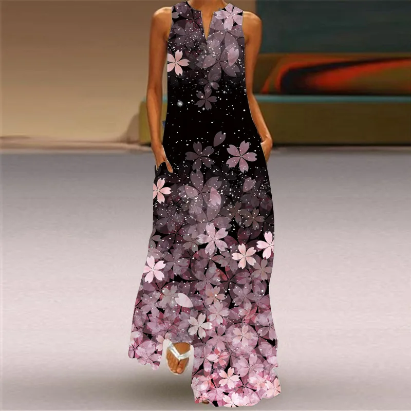 Spring Women's Summer Dress Long Beach Casual Holiday 3D Print Party Dresses Elegant Robe Sleeveless Dress Of Woman Vintage
Spring Women's Summer Dress Long Beach Casual Holiday 3D Print Party Dresses Elegant Robe Sleeveless Dress Of Woman Vintage