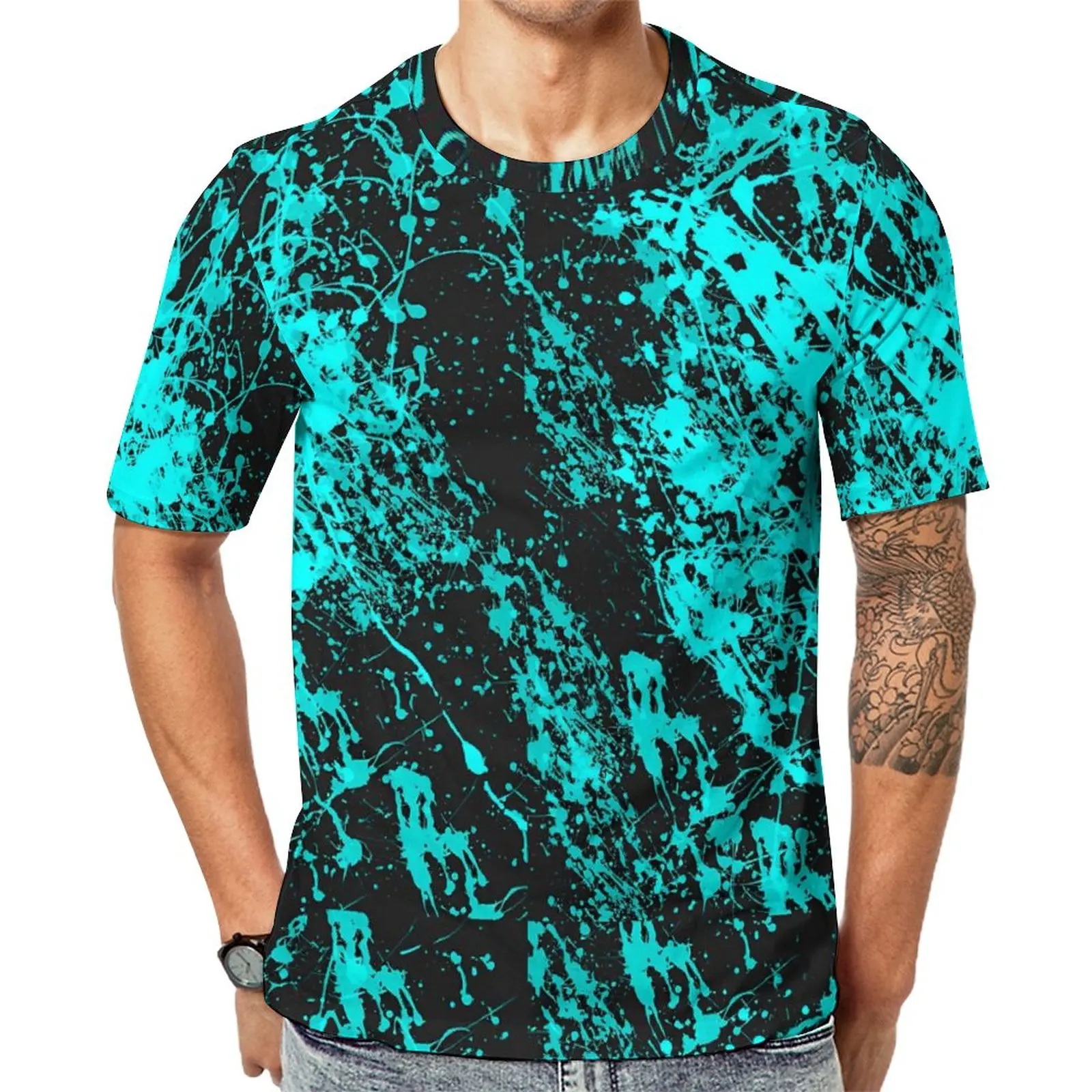 Paint Brush Splatter T-Shirt Abstract Print Fashion T Shirts Male Streetwear Tshirt Short-Sleeve Graphic Top Tees Large Size
Paint Brush Splatter T-Shirt Abstract Print Fashion T Shirts Male Streetwear Tshirt Short-Sleeve Graphic Top Tees Large Size
