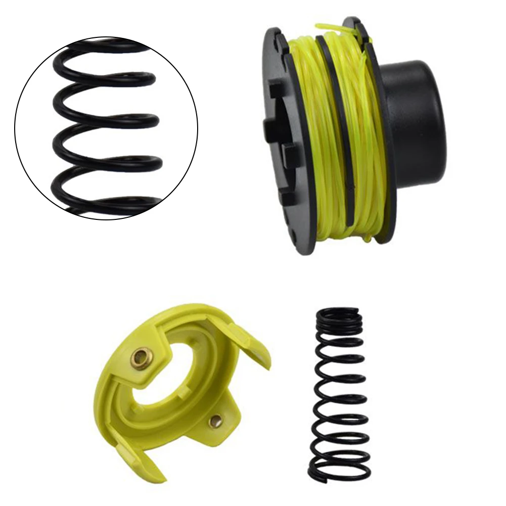 Trimmer Complete Spool 1 Set Black+Yellow Plastic+Metal + Nylon Spring Replacement For Ryobi RAC118 1.2 Mm Spool
Trimmer Complete Spool 1 Set Black+Yellow Plastic+Metal + Nylon Spring Replacement For Ryobi RAC118 1.2 Mm Spool