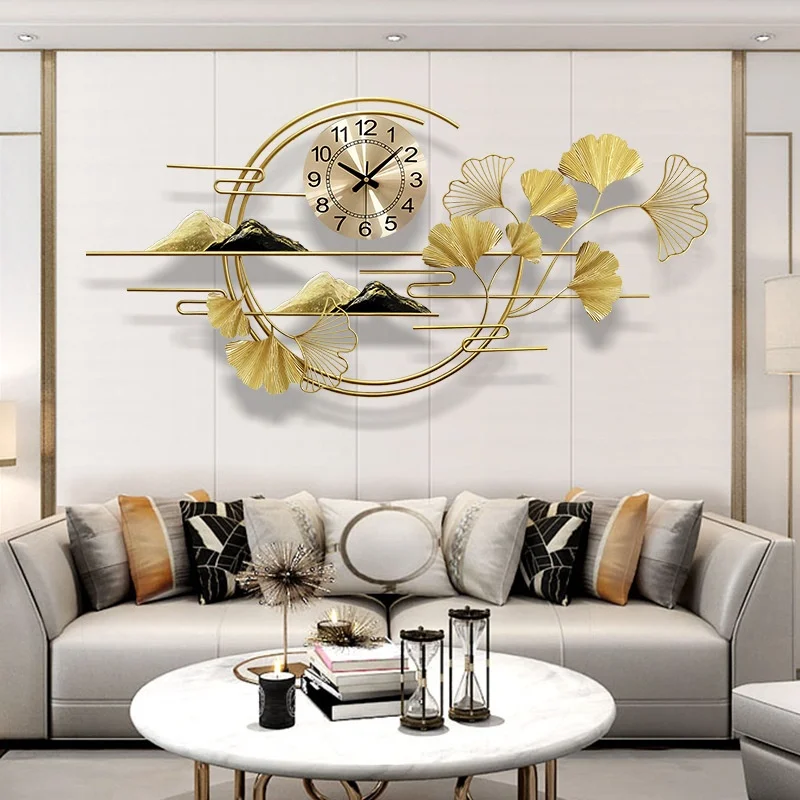 Living room decoration clock wall clock modern light luxury dining room wall table creative sofa background wall mural clock
Living room decoration clock wall clock modern light luxury dining room wall table creative sofa background wall mural clock