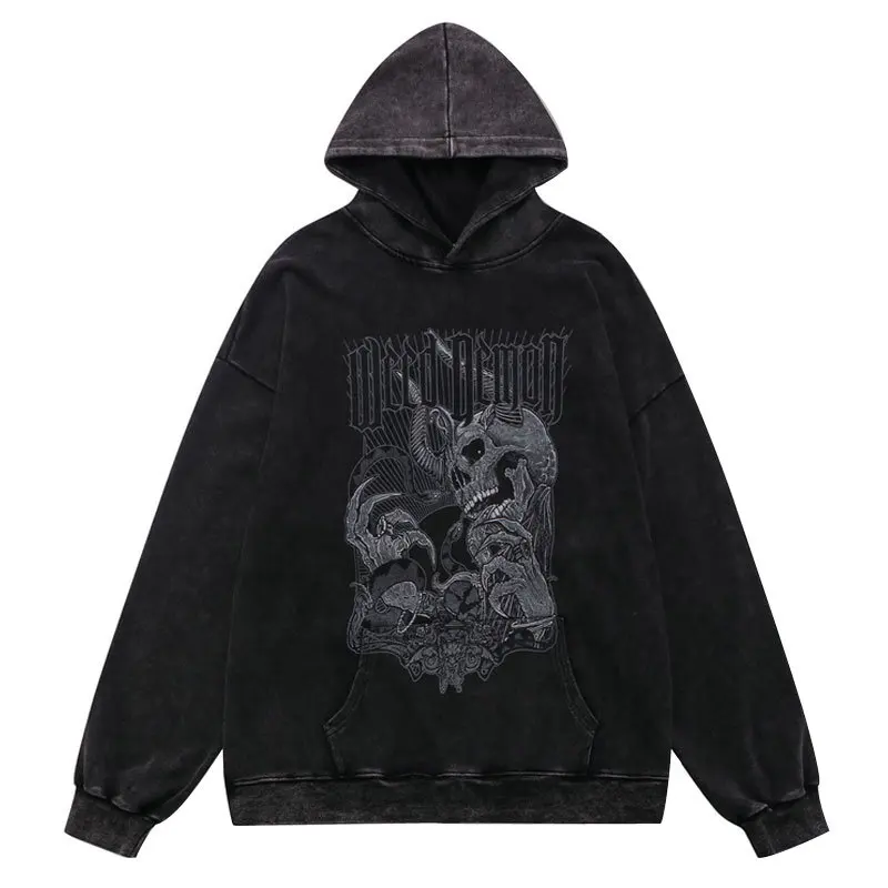 Men Hip Hop Hoodie Streetwear Vintage Skeleton Skull Devil Print Distressed Washed Hooded Sweatshirt 2022 Harajuku Retro Hoodie
Men Hip Hop Hoodie Streetwear Vintage Skeleton Skull Devil Print Distressed Washed Hooded Sweatshirt 2022 Harajuku Retro Hoodie