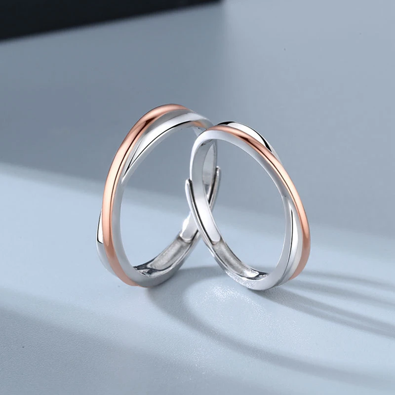 Contrasting Color Crossing Couple Rings Men Women's Adjustable Opening Geometric Finger Ring Jewelry
Contrasting Color Crossing Couple Rings Men Women's Adjustable Opening Geometric Finger Ring Jewelry