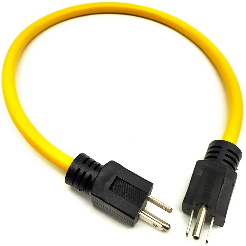 Generator Adapter Cord NEMA 5-15P for Transfer Switch, Extension Cord Adapter (3 Plug 12AWG 125V) US Plug
Generator Adapter Cord NEMA 5-15P for Transfer Switch, Extension Cord Adapter (3 Plug 12AWG 125V) US Plug