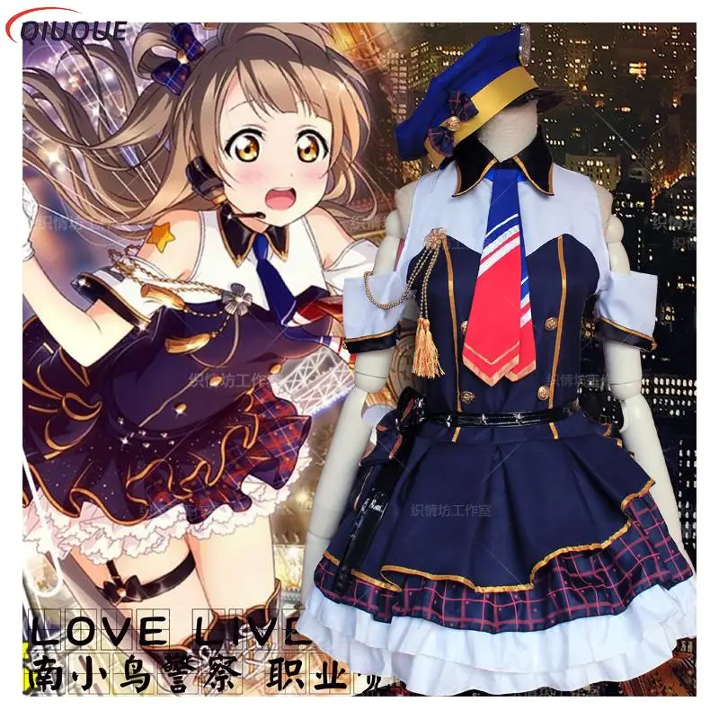 Костюм для косплея аниме Love Live, минами Котори, синее платье, пробуждение, полицейская форма, кепка, чехол для обуви
Костюм для косплея аниме Love Live, минами Котори, синее платье, пробуждение, полицейская форма, кепка, чехол для обуви