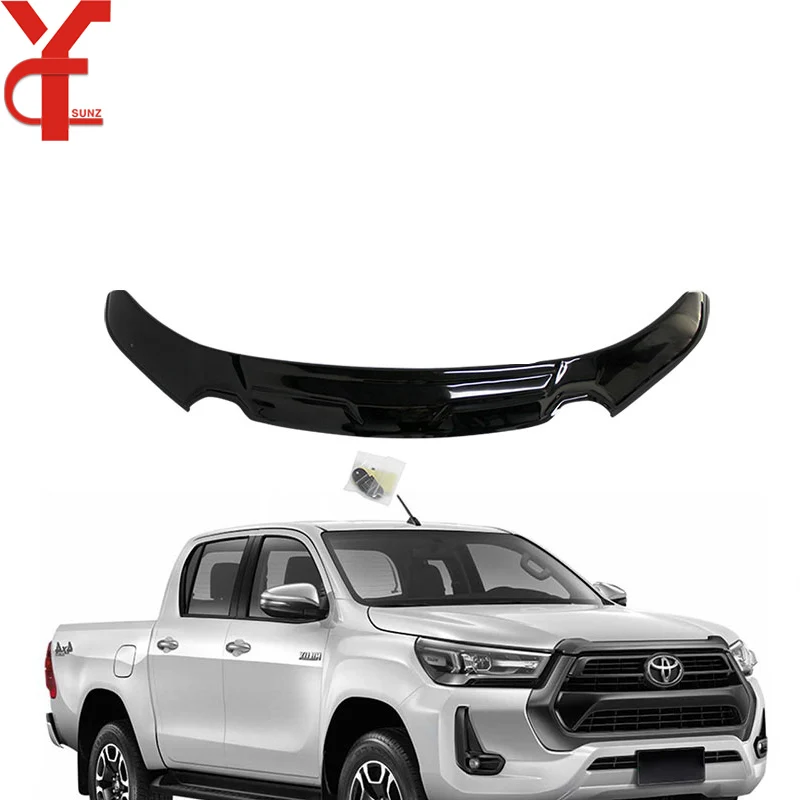 

Acrylic Car Bonnet Guard For Toyota Hilux 2021 accessories Tinted Guard Bug Shield Hood Deflector New Car-Stylings