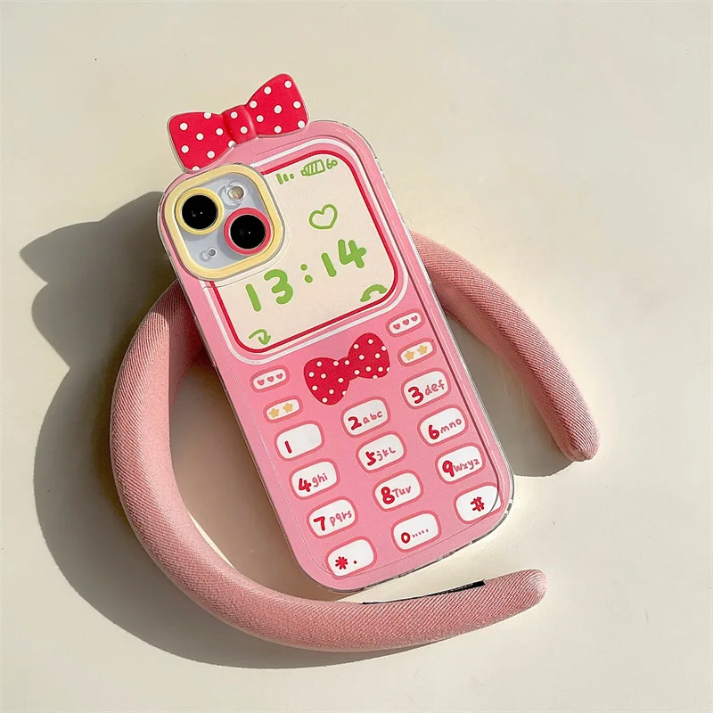Creative Girl Pink Luminous Bow Old Mobile Phone Cover for IPhone 11 12 13 Pro X XR XS Max Shockproof Phone Case IPhone 13 Case
Creative Girl Pink Luminous Bow Old Mobile Phone Cover for IPhone 11 12 13 Pro X XR XS Max Shockproof Phone Case IPhone 13 Case
