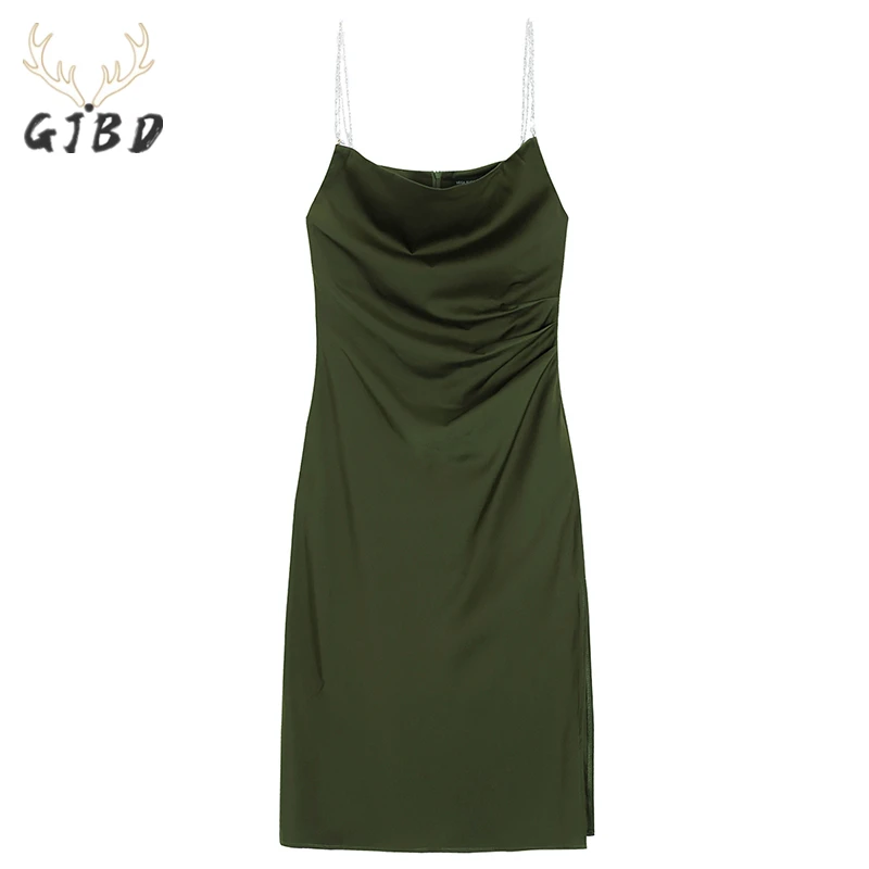 Women's Green Pearl Straps Dress Vintage Sleeveless Casual Fashion High Waist Self Cultivation Baggy Long Skirt Ladies Summer
Women's Green Pearl Straps Dress Vintage Sleeveless Casual Fashion High Waist Self Cultivation Baggy Long Skirt Ladies Summer