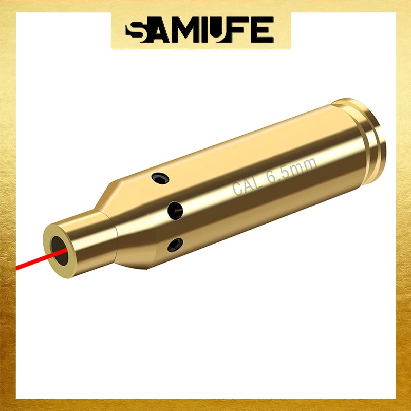 

6.5mm Red Dot Brass Bullet Tactical Laser Bore Sight for Aiming Shooting Calibration Adjustment Rifle Airsoft Gun Acessories