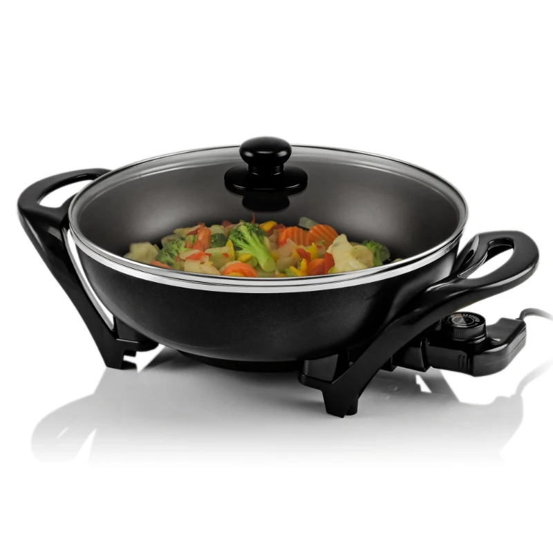 Electric Skillet with Nonstick Coating and Glass Lid, 13 Inch Portable Kitchen Countertop Cooking Wok, Adjustable Temperature Co
Electric Skillet with Nonstick Coating and Glass Lid, 13 Inch Portable Kitchen Countertop Cooking Wok, Adjustable Temperature Co