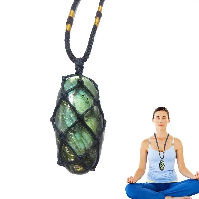 Labradorite Necklace Natural Irregular Stone Pendant Wrap Braid Necklace Energy Necklace Jewelry Gift For Men Women
Labradorite Necklace Natural Irregular Stone Pendant Wrap Braid Necklace Energy Necklace Jewelry Gift For Men Women