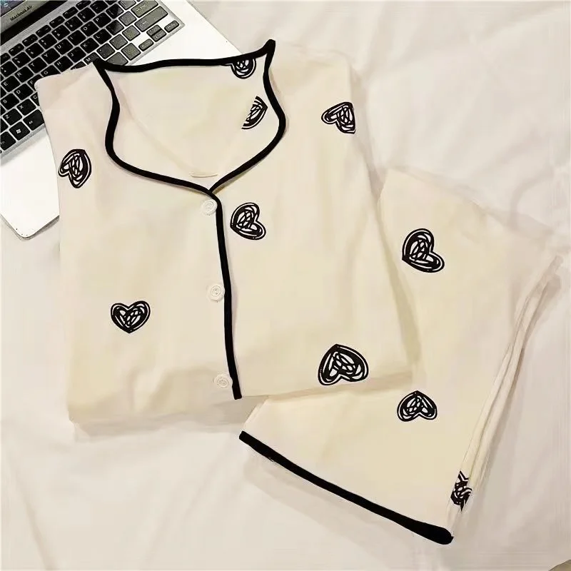 Pajamas Set Fashion Sweet Princess Neck Full Sleeve Pants Soft Cotton Princess Cartoon Pyjama Bow Homewear Cozy Sleepwear
Pajamas Set Fashion Sweet Princess Neck Full Sleeve Pants Soft Cotton Princess Cartoon Pyjama Bow Homewear Cozy Sleepwear