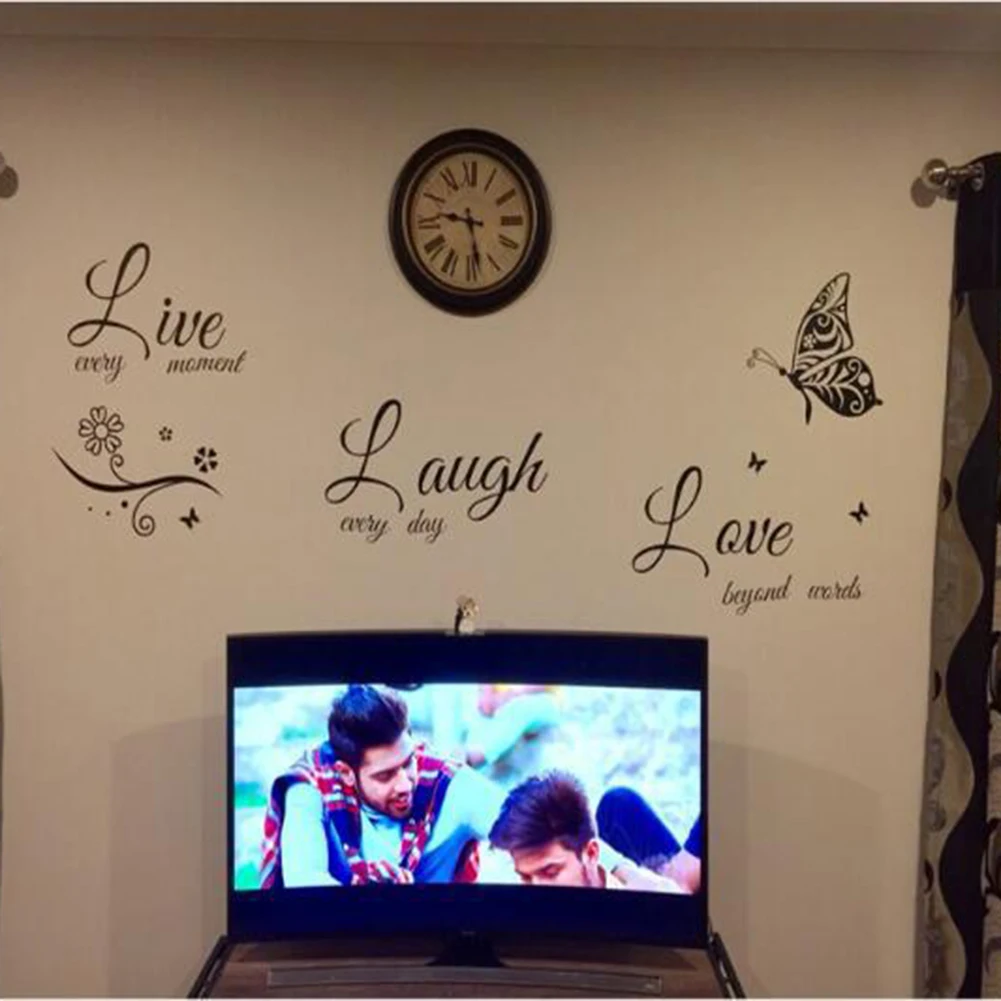 Home Decor Ramadan Decoration 2022 Live Laugh Love Quotes Butterfly Wall Art Stickers Living Room Decal Home Decor Wall Sticker
Home Decor Ramadan Decoration 2022 Live Laugh Love Quotes Butterfly Wall Art Stickers Living Room Decal Home Decor Wall Sticker