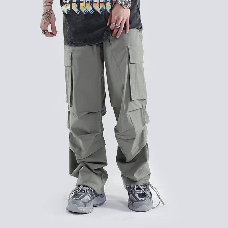 HOUZHOU Parachute Cargo Pants Men Oversize Green Cargo Trousers Male Korean Streetwear Hip Hop Loose Casual Cotton Safari Style
HOUZHOU Parachute Cargo Pants Men Oversize Green Cargo Trousers Male Korean Streetwear Hip Hop Loose Casual Cotton Safari Style