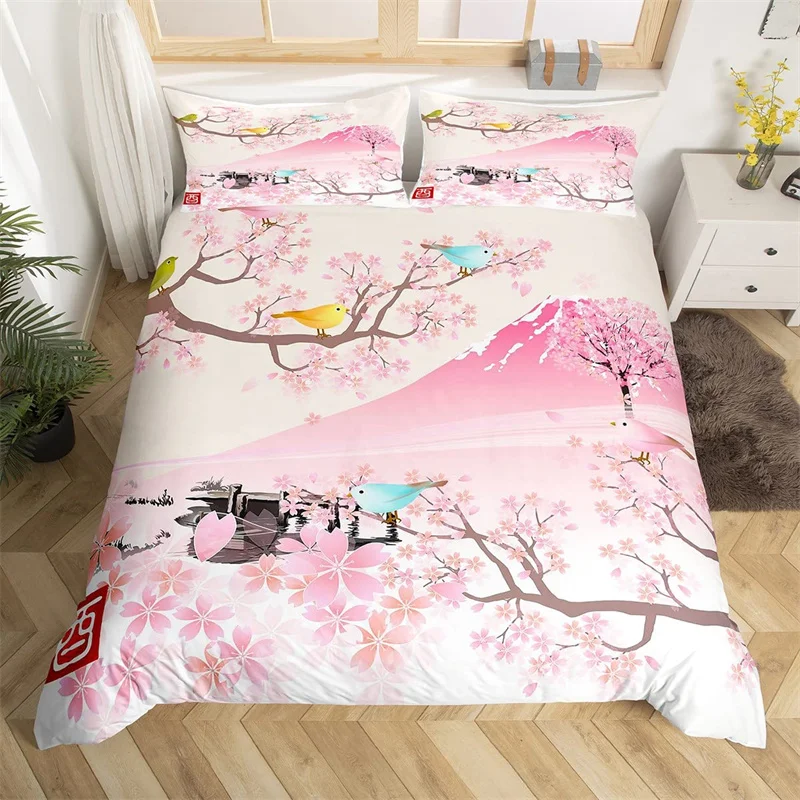 Japanese Fuji Mountain Duvet Cover Cherry Blossoms Bedding Set Microfiber Natural Landscape Quilt Cover Single Double King Size
Japanese Fuji Mountain Duvet Cover Cherry Blossoms Bedding Set Microfiber Natural Landscape Quilt Cover Single Double King Size