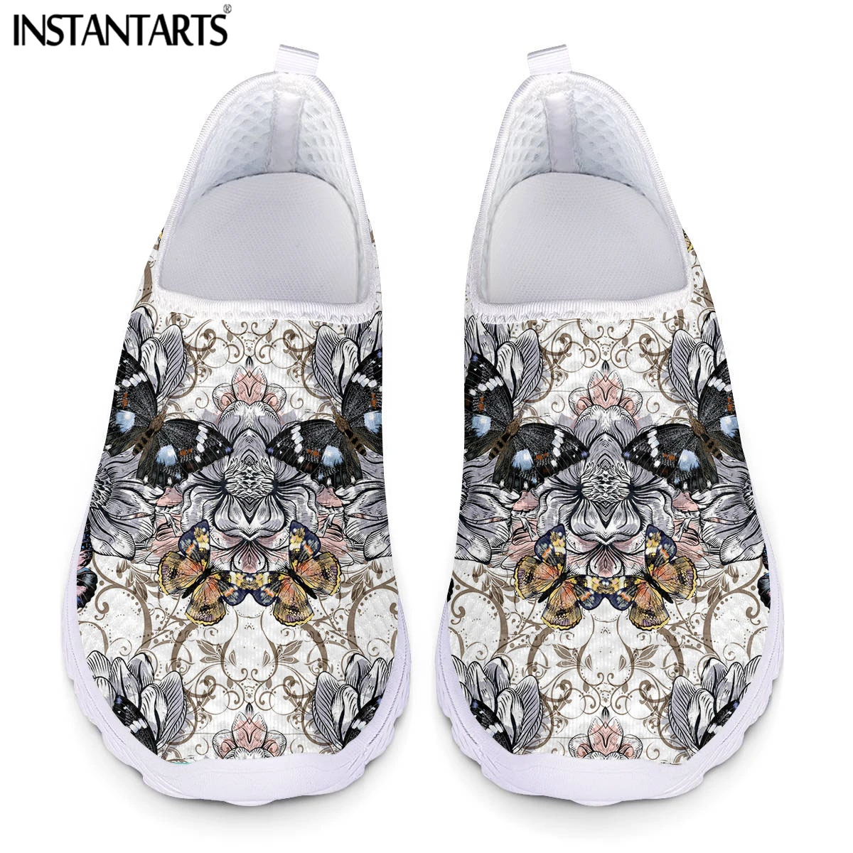 INSTANTARTS Luxury Brand Butterflies Flower Print Girls Mesh Sneakers Outdoor Breathable Flat Shoes for Women Summer Loafers Hot
INSTANTARTS Luxury Brand Butterflies Flower Print Girls Mesh Sneakers Outdoor Breathable Flat Shoes for Women Summer Loafers Hot