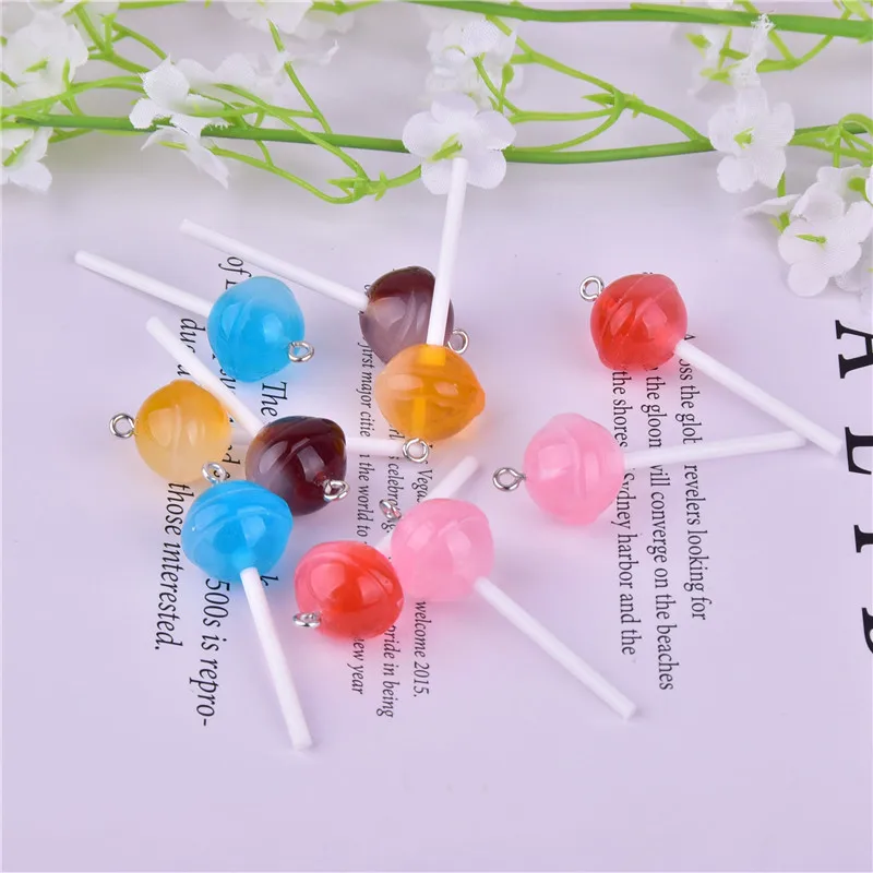 10pcs Simulation 3D Lollipop Resin Charms Pendant for Earrings Necklace Keychain Bracelet Accessories Jewelry Making Wholesale
10pcs Simulation 3D Lollipop Resin Charms Pendant for Earrings Necklace Keychain Bracelet Accessories Jewelry Making Wholesale