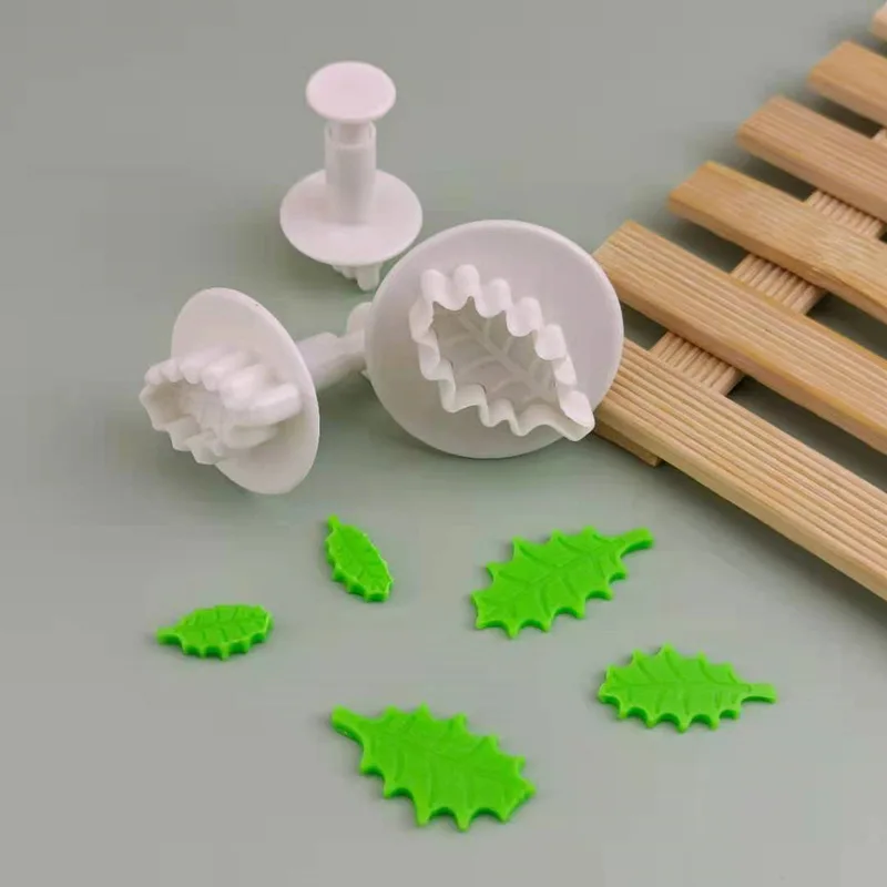 3Pcs Christmas Cookie Embosser Mould Ilex Leaf Pattern Plastic Biscuit Fondant Chocolates Cake Decorating Kitchen Baking Tools
3Pcs Christmas Cookie Embosser Mould Ilex Leaf Pattern Plastic Biscuit Fondant Chocolates Cake Decorating Kitchen Baking Tools
