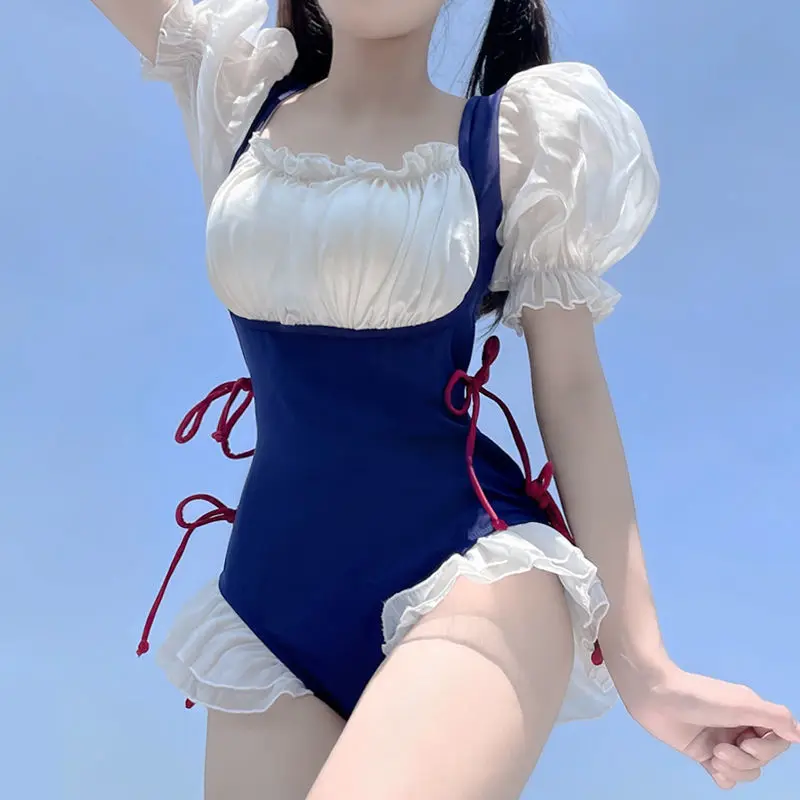 Disney New princess Japanese lovely maid Lolita girl one-piece swimsuit female summer
Disney New princess Japanese lovely maid Lolita girl one-piece swimsuit female summer