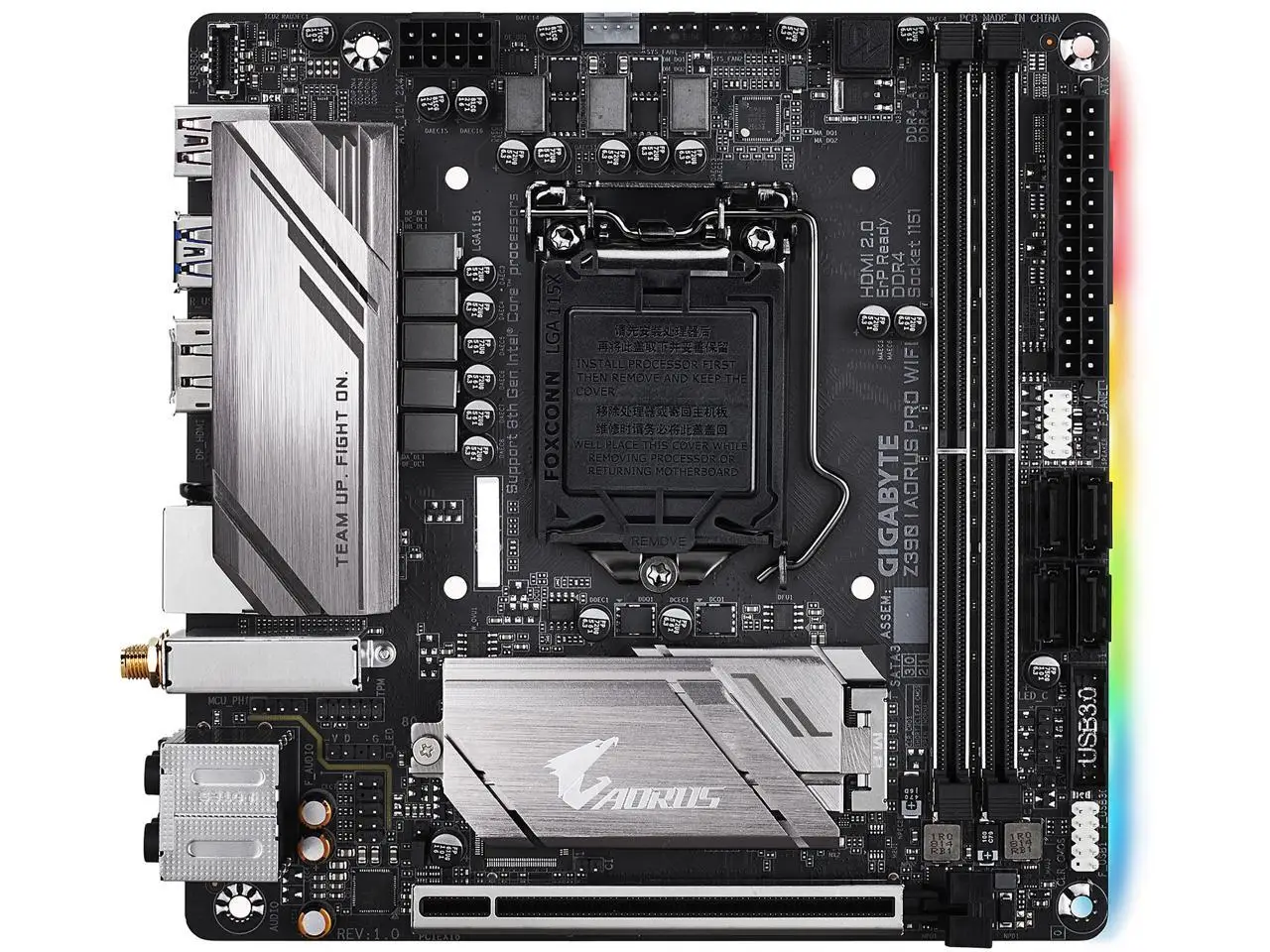 GIGABYTE Z390 I AORUS PRO WIFI LGA 1151 (300 Series) Intel Z390 SATA 6Gb/s Mini ITX Intel Motherboard
GIGABYTE Z390 I AORUS PRO WIFI LGA 1151 (300 Series) Intel Z390 SATA 6Gb/s Mini ITX Intel Motherboard