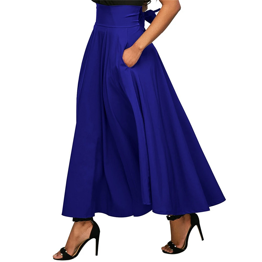 New Fashion Women Solid Color High Waist Plicated Skirts Side Slit Belt Pockets Retro Bust Skirt Long Skirt
New Fashion Women Solid Color High Waist Plicated Skirts Side Slit Belt Pockets Retro Bust Skirt Long Skirt