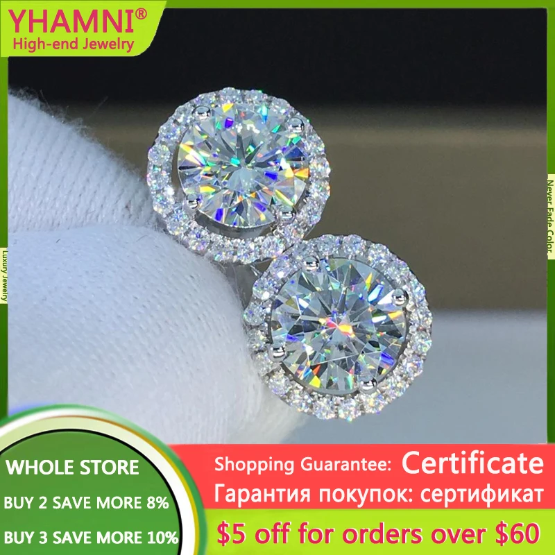 With Certificate Luxury Original Tibetan Silver S925 Round Zirconia Diamond Stud Earrings Aretes For Women Girl Children's Gift
With Certificate Luxury Original Tibetan Silver S925 Round Zirconia Diamond Stud Earrings Aretes For Women Girl Children's Gift