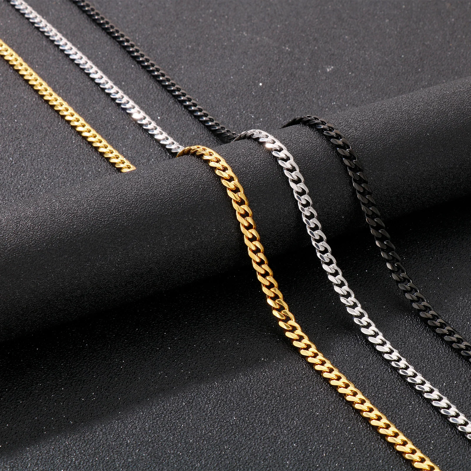 6mm Wide Electroplated Multicolor Hip Hop Cuban Chain Necklace Miami Bracelet Men Women 316L Stainless Steel Jewelry
6mm Wide Electroplated Multicolor Hip Hop Cuban Chain Necklace Miami Bracelet Men Women 316L Stainless Steel Jewelry