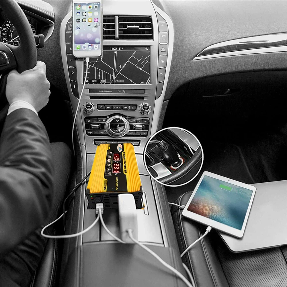4000W Car Van Power Inverter LED Digital Voltage Display Power Inverter DC 12V to AC 220V 110V Dual 2 USB Converter Adapter
4000W Car Van Power Inverter LED Digital Voltage Display Power Inverter DC 12V to AC 220V 110V Dual 2 USB Converter Adapter
