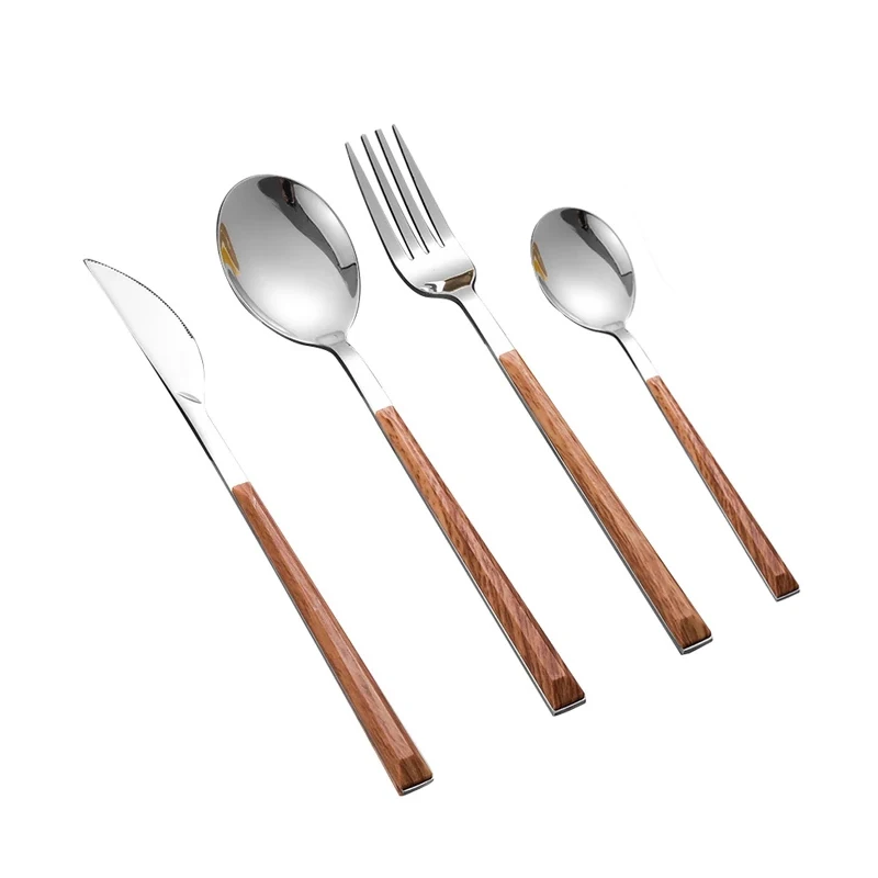 16pcs Imitation Wooden Handle Cutlery Set Tableware Stainless Steel Western Dinnerware Knife Fork Tea Spoon Kitchen Silverware
16pcs Imitation Wooden Handle Cutlery Set Tableware Stainless Steel Western Dinnerware Knife Fork Tea Spoon Kitchen Silverware