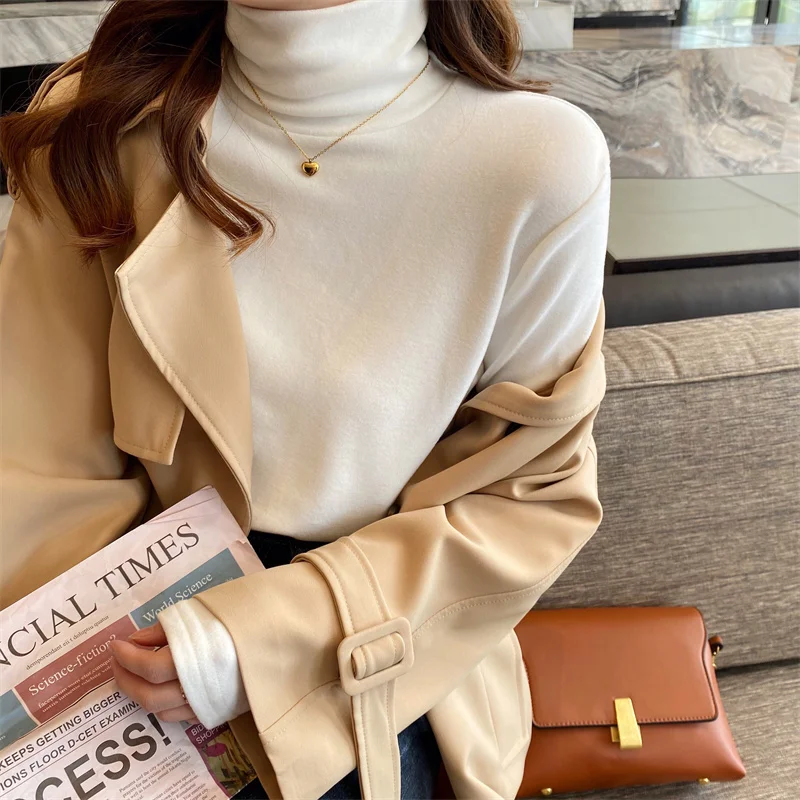 4294#Official Picture Double-Sided Dralon Pile Collar Turtleneck Bottoming Shirt Women's Autumn and Winter Fashionable Fleece-Li
4294#Official Picture Double-Sided Dralon Pile Collar Turtleneck Bottoming Shirt Women's Autumn and Winter Fashionable Fleece-Li