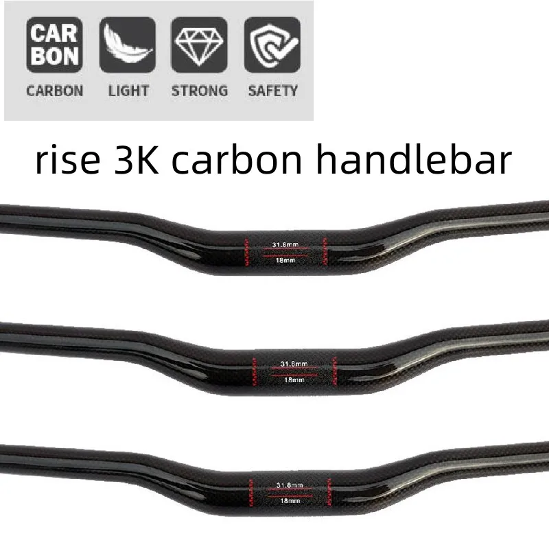 carbon handlebar 3k rise mountaincycling bicycles MTB bar 31.8*600/620/640/660/680/700/720/740/760mm glossy matt bike parts
carbon handlebar 3k rise mountaincycling bicycles MTB bar 31.8*600/620/640/660/680/700/720/740/760mm glossy matt bike parts