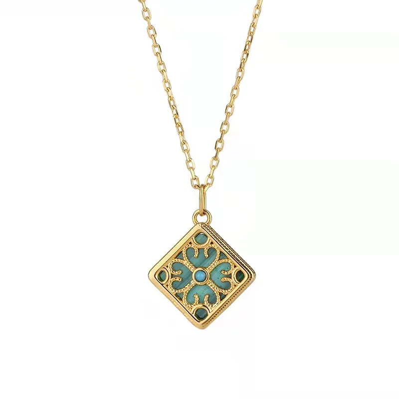 POFUNUO 2021 Real 18K Gold Square Retro Style Pendant with Pure Au750 Gold Necklace Exquisite Jewelry Gift Chunky Necklace
POFUNUO 2021 Real 18K Gold Square Retro Style Pendant with Pure Au750 Gold Necklace Exquisite Jewelry Gift Chunky Necklace