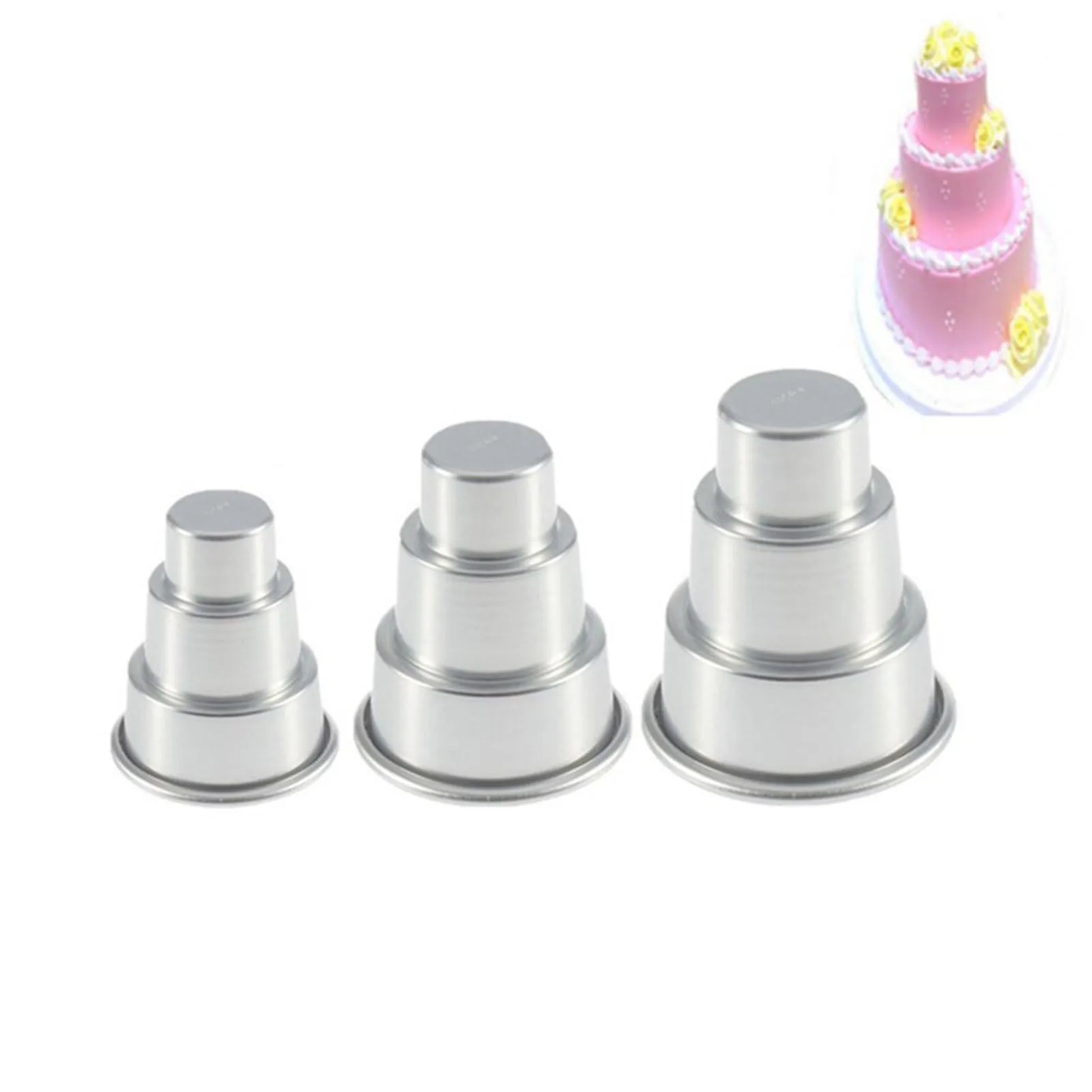 Multi Tier Cake Pan Nonstick 3 Tier Cake Baking Mold Pans Mini 3 Layer Cupcake Pudding Chocolate Cake Mold Pans Baking Utensils
Multi Tier Cake Pan Nonstick 3 Tier Cake Baking Mold Pans Mini 3 Layer Cupcake Pudding Chocolate Cake Mold Pans Baking Utensils