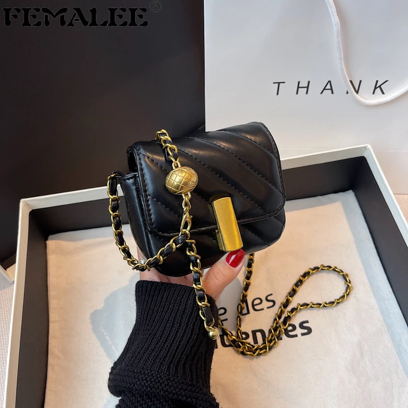 Women Mini Lipstick Bags Luxury Fashion Chain Crossbody Bags Embroidery Thread Female Handbags and Purses Brand Design Mujer
Women Mini Lipstick Bags Luxury Fashion Chain Crossbody Bags Embroidery Thread Female Handbags and Purses Brand Design Mujer
