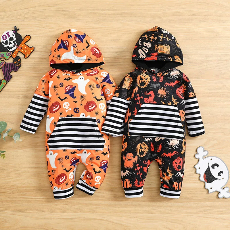 Baby Long Sleeve Jumpsuit Newborn Girl Boy Halloween Theme Print Casual Hooded Kids Rompers Autumn Children's Clothing Set
Baby Long Sleeve Jumpsuit Newborn Girl Boy Halloween Theme Print Casual Hooded Kids Rompers Autumn Children's Clothing Set