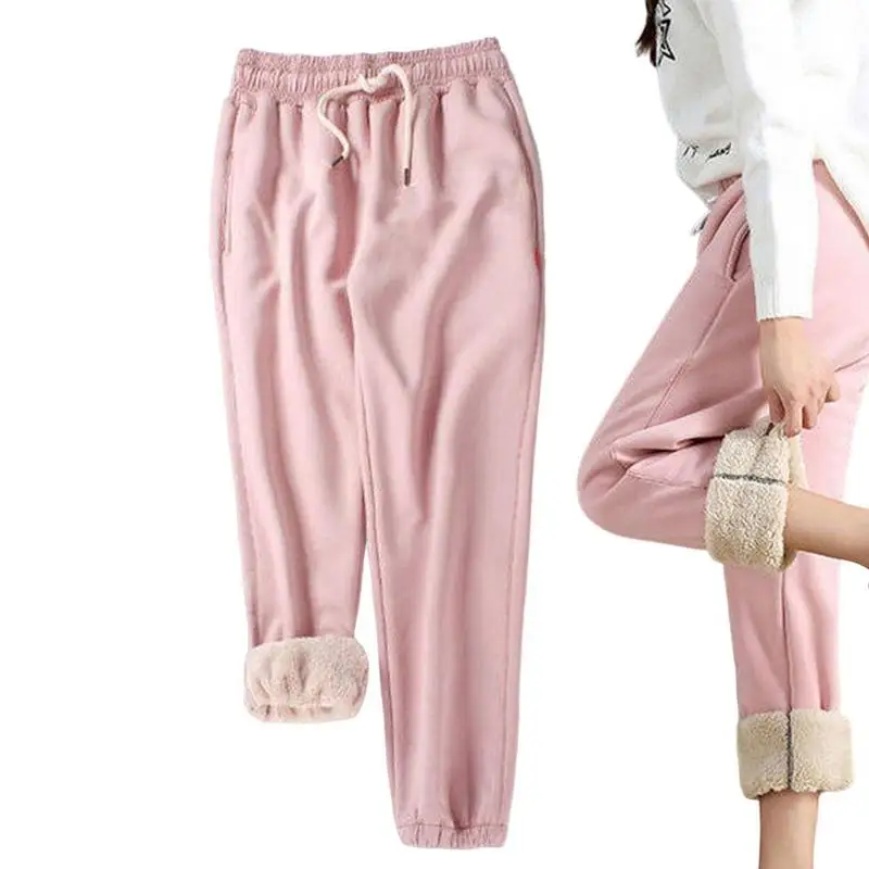 

Sweatpants Women Fleece Lined Winter Fleeced Harem Pants For Women Soft Cozy Pink Warm Pants For Women Various Sizes Available
