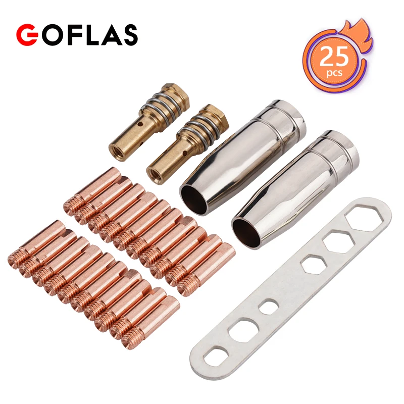 25Pcs MIG-14AK Welding Torch 0.8mm/1.0mm Consumables Torch Gas Nozzle Tip Holder For 14AK MIG MAG Welding Torch
25Pcs MIG-14AK Welding Torch 0.8mm/1.0mm Consumables Torch Gas Nozzle Tip Holder For 14AK MIG MAG Welding Torch