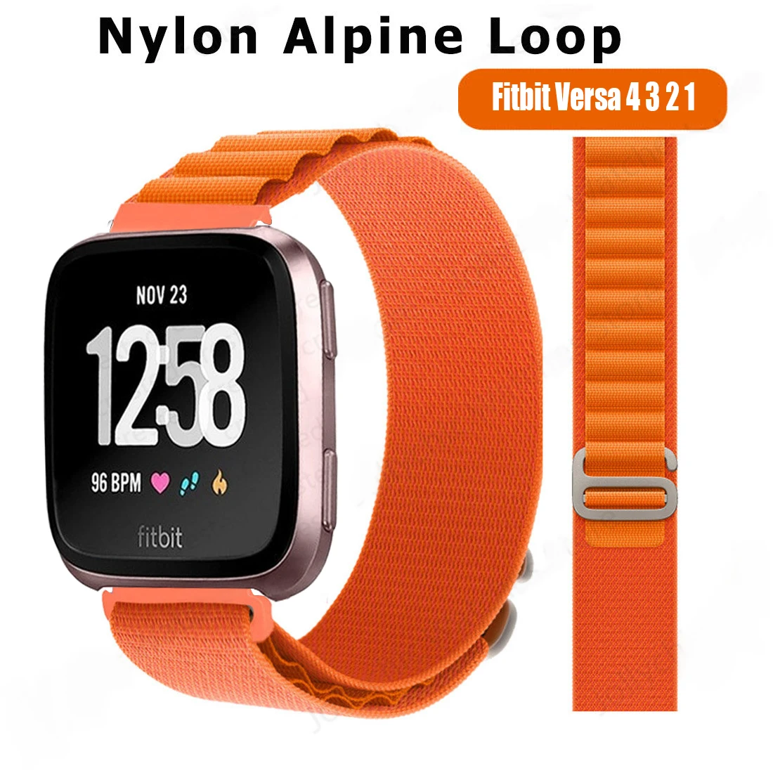 

Nylon Strap for Fitbit Versa 3/2/1 versa Lite band Smart watch replacment Watchband Sport Loop Bracelet Correa Fitbit Sense band