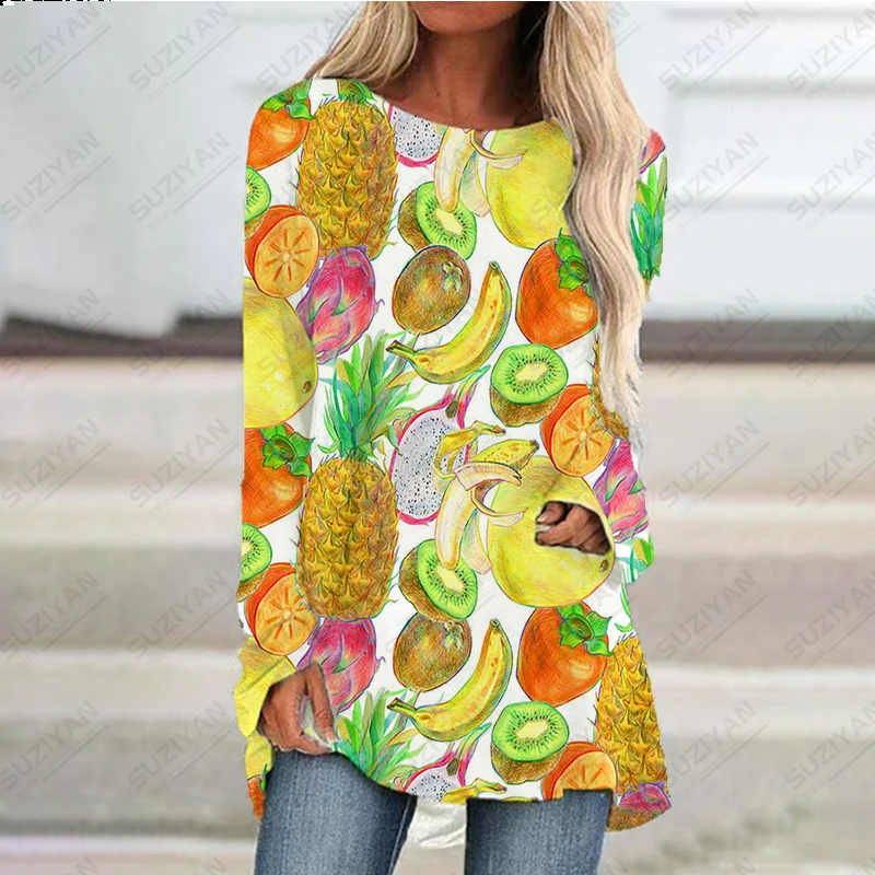 2023 New Fashion Spring/Summer Women's Fruit 3D Printed Beach Skirt Women's Round Neck Pullover Casual Long Sleeve A-line Skirt
2023 New Fashion Spring/Summer Women's Fruit 3D Printed Beach Skirt Women's Round Neck Pullover Casual Long Sleeve A-line Skirt