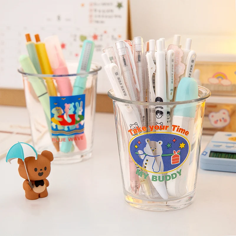 Cartoon Storage Box Large-capacity Transparent Glass Pen Holder Ins Desktop Decoration Stationery Pen Holder Pencil Bucket
Cartoon Storage Box Large-capacity Transparent Glass Pen Holder Ins Desktop Decoration Stationery Pen Holder Pencil Bucket