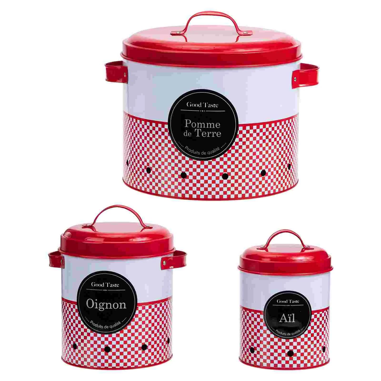 3 Pcs Potato Storage Buckets Stainless Steel Containers Food Storage Holders
3 Pcs Potato Storage Buckets Stainless Steel Containers Food Storage Holders