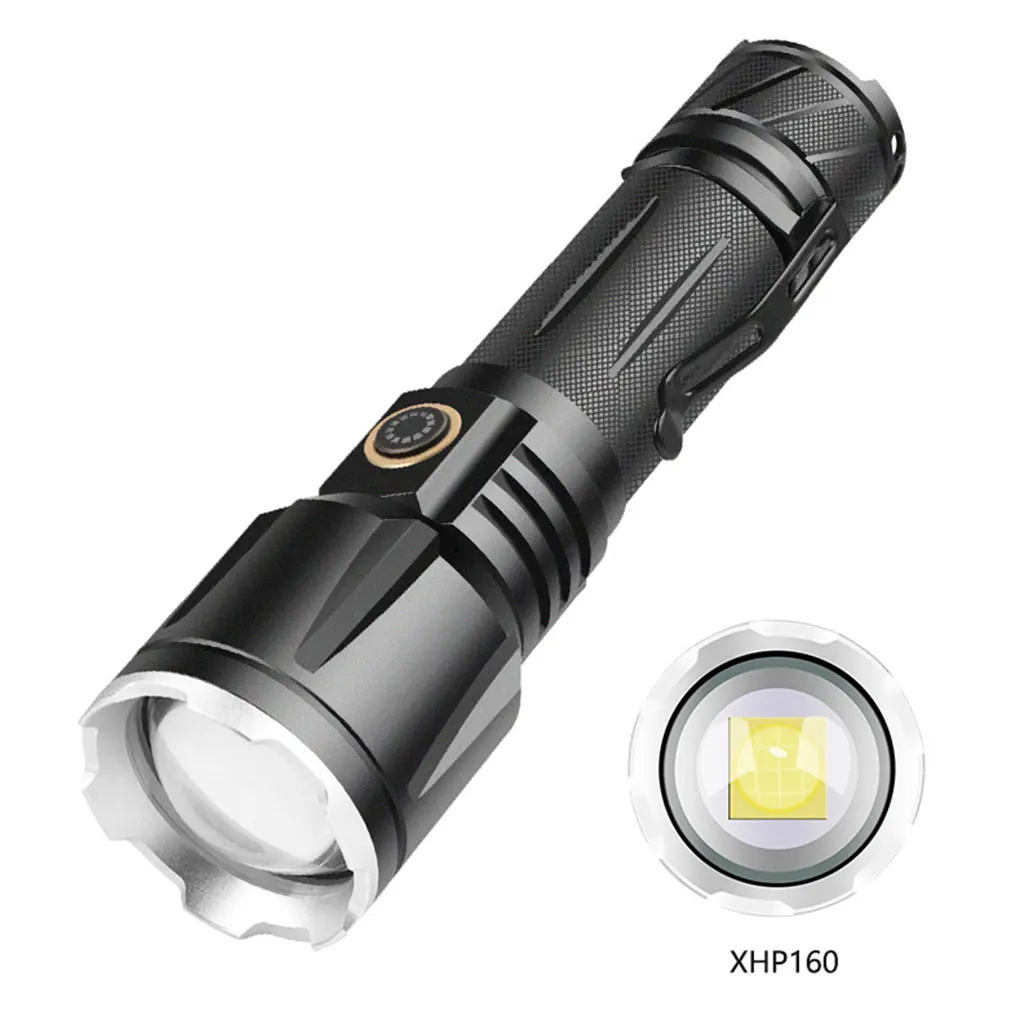 Torch XHP160 with Pen Holder Flashlight USB Aluminum Lamp Tactical Lantern Long Shot Handheld Camping Powerful White
Torch XHP160 with Pen Holder Flashlight USB Aluminum Lamp Tactical Lantern Long Shot Handheld Camping Powerful White