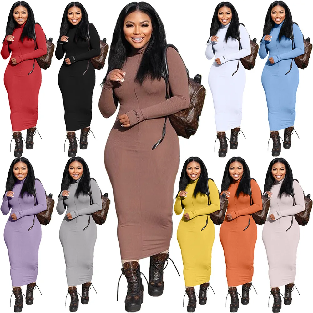Winter Sexy Knitted Long Dress Women Long Sleeve Turtleneck Bodycon Dresses lucky Label Letter Printed Zipper Neck Streetwear
Winter Sexy Knitted Long Dress Women Long Sleeve Turtleneck Bodycon Dresses lucky Label Letter Printed Zipper Neck Streetwear