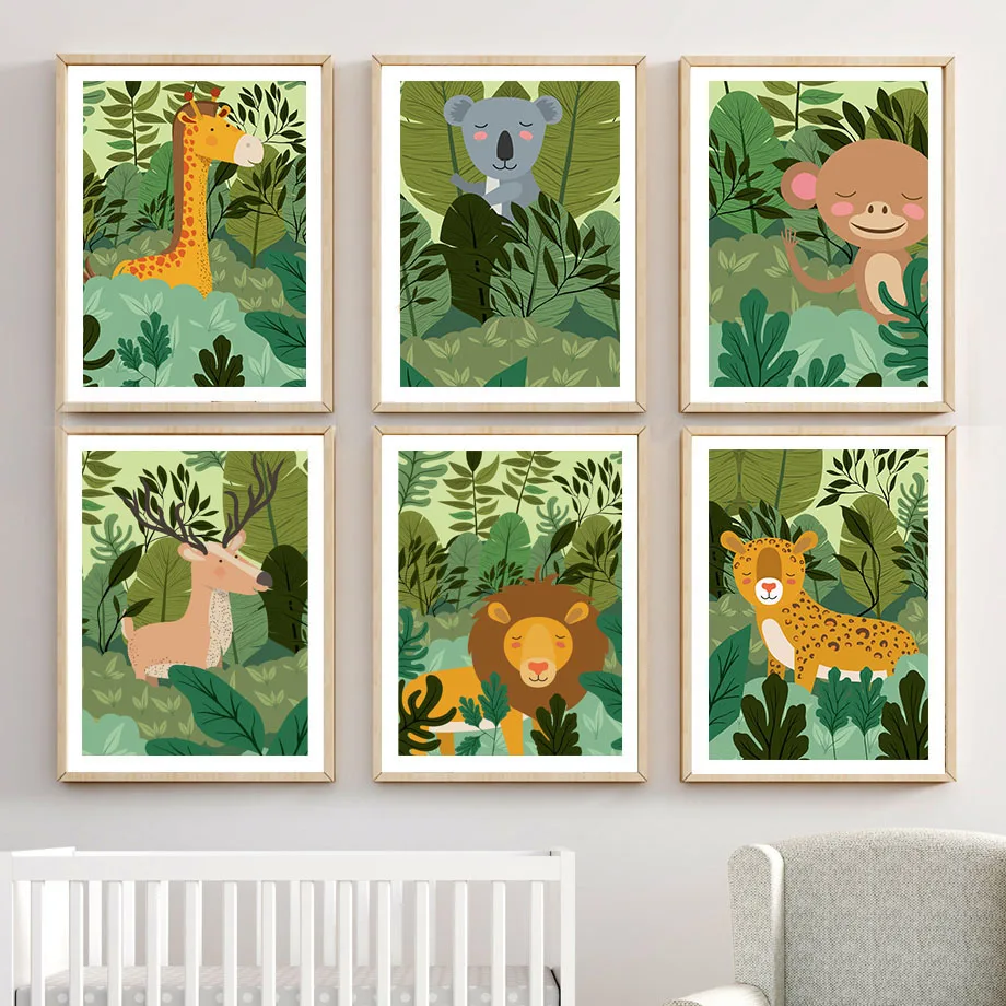 Jungle Lion Giraffe Leopard Deer Sloth Monkey Wall Art Canvas Painting Nordic Posters And Prints Wall Pictures Kids Room Decor
Jungle Lion Giraffe Leopard Deer Sloth Monkey Wall Art Canvas Painting Nordic Posters And Prints Wall Pictures Kids Room Decor