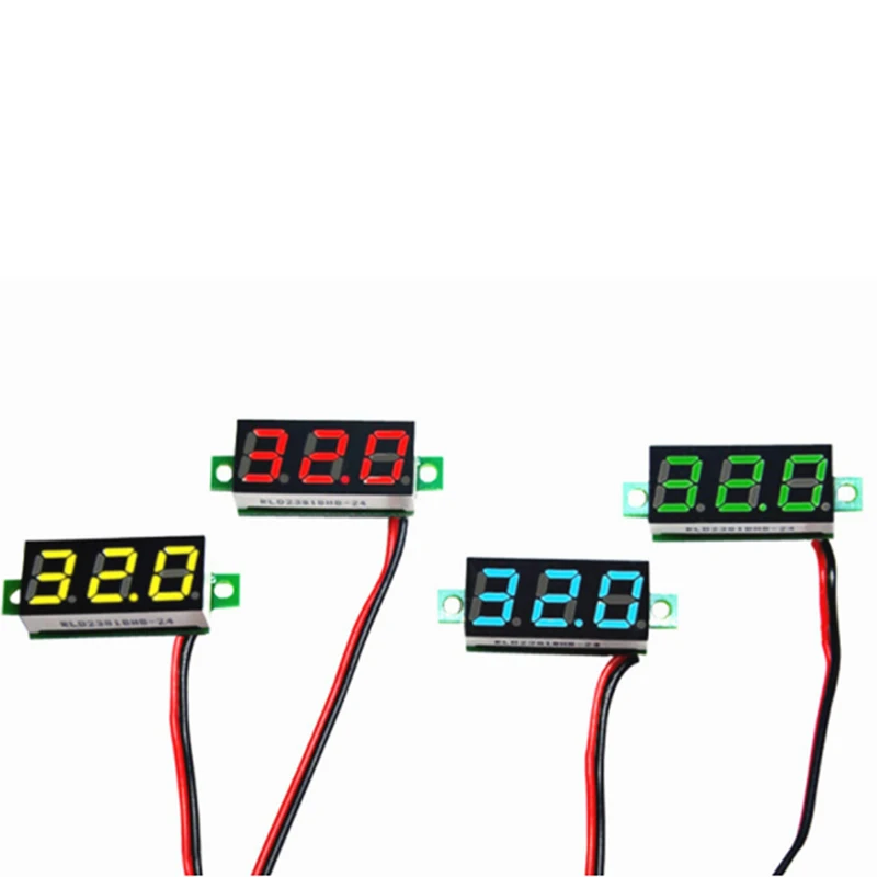Three wire voltmeter 0.36 inch DC 0v-30v DC voltage meter motorcycle voltmeter Mini Red Green Blue LED Display Panel
Three wire voltmeter 0.36 inch DC 0v-30v DC voltage meter motorcycle voltmeter Mini Red Green Blue LED Display Panel
