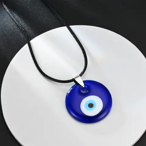 Турецкое синее ожерелье от сглаза, изысканное Кристальное ожерелье из круглых бусин на удачу для женщин, ювелирные изделия на день рождения...